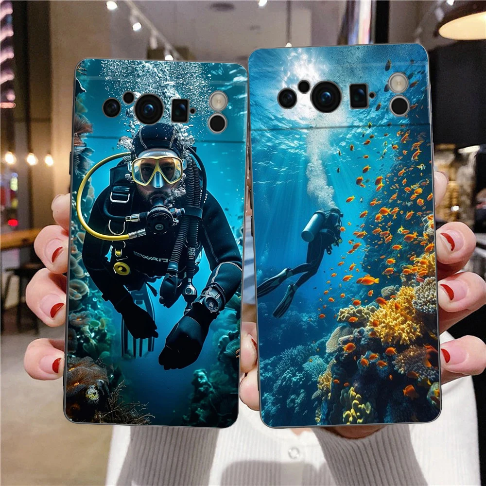 حافظة لهاتف جوجل بيكسل 9 8 7 6 برو XL 8A 6A 7A 5G غطاء أسود ناعم مقاوم للصدمات من البولي يوريثان الحراري