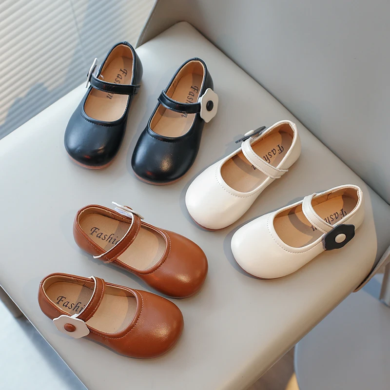 

Весенние повседневные туфли для девочек, с цветочным узором, неглубокие, милые, повседневные, на плоской подошве, однотонные, нескользящие, стильные, универсальные, детские туфли, 7-12 лет