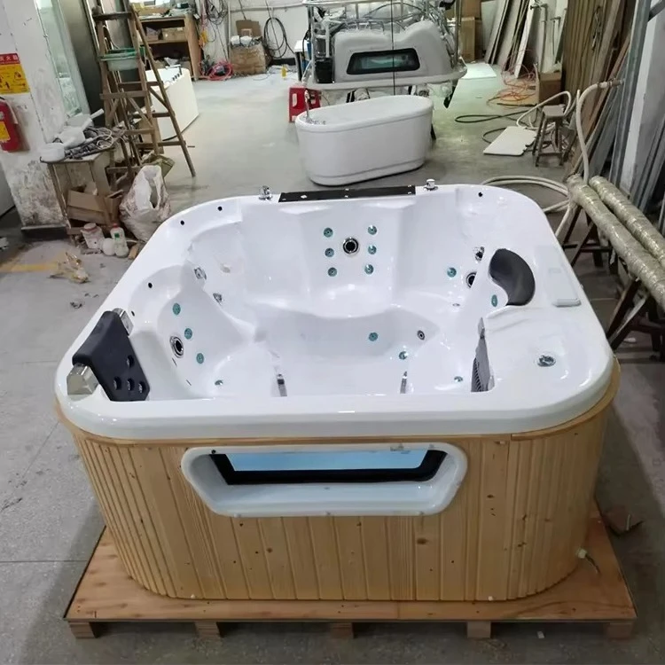 Outdoor Jacuzzier with Tv Balboa Swim Spa Balcony Hot Tub Kit 6 Person Large whirlpool Portable Spa Pool Hottub
