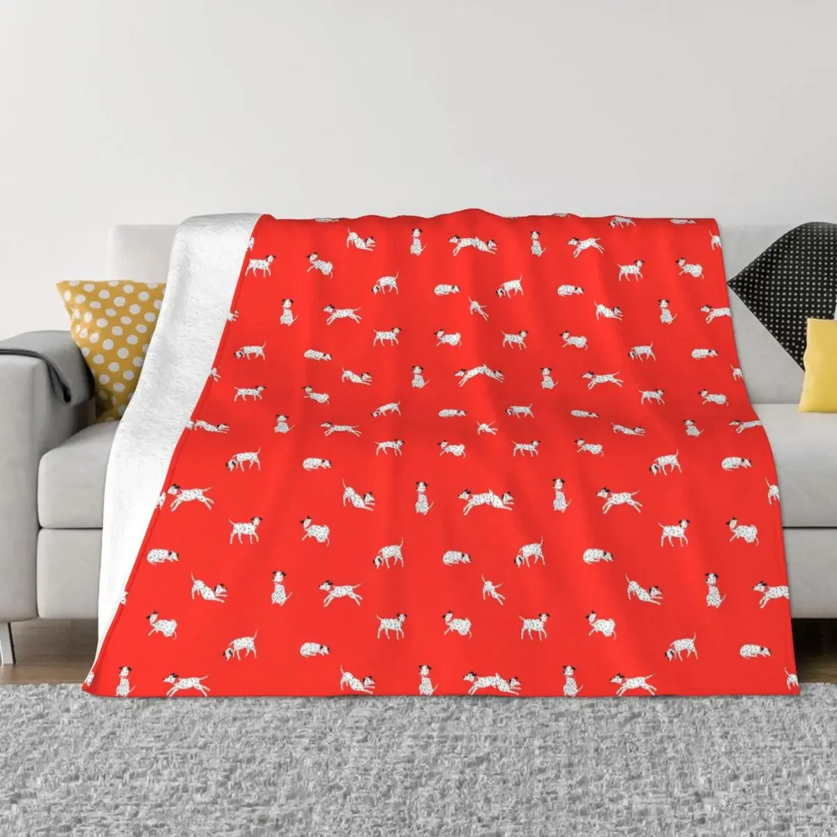 

Dalmatian Dog Babyblanket Flannel Winter Animal Red Cartoon Multifunction Thin Throw Babe Blanket For Bedding Car Bedding Throws