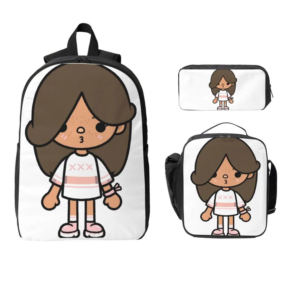 

Toca Life Box Toca Boca Милый рюкзак для мальчиков и девочек BookBag Школьная сумка для ноутбука Сумки на плечо 3ps Изолированная сумка для обеда Пенал