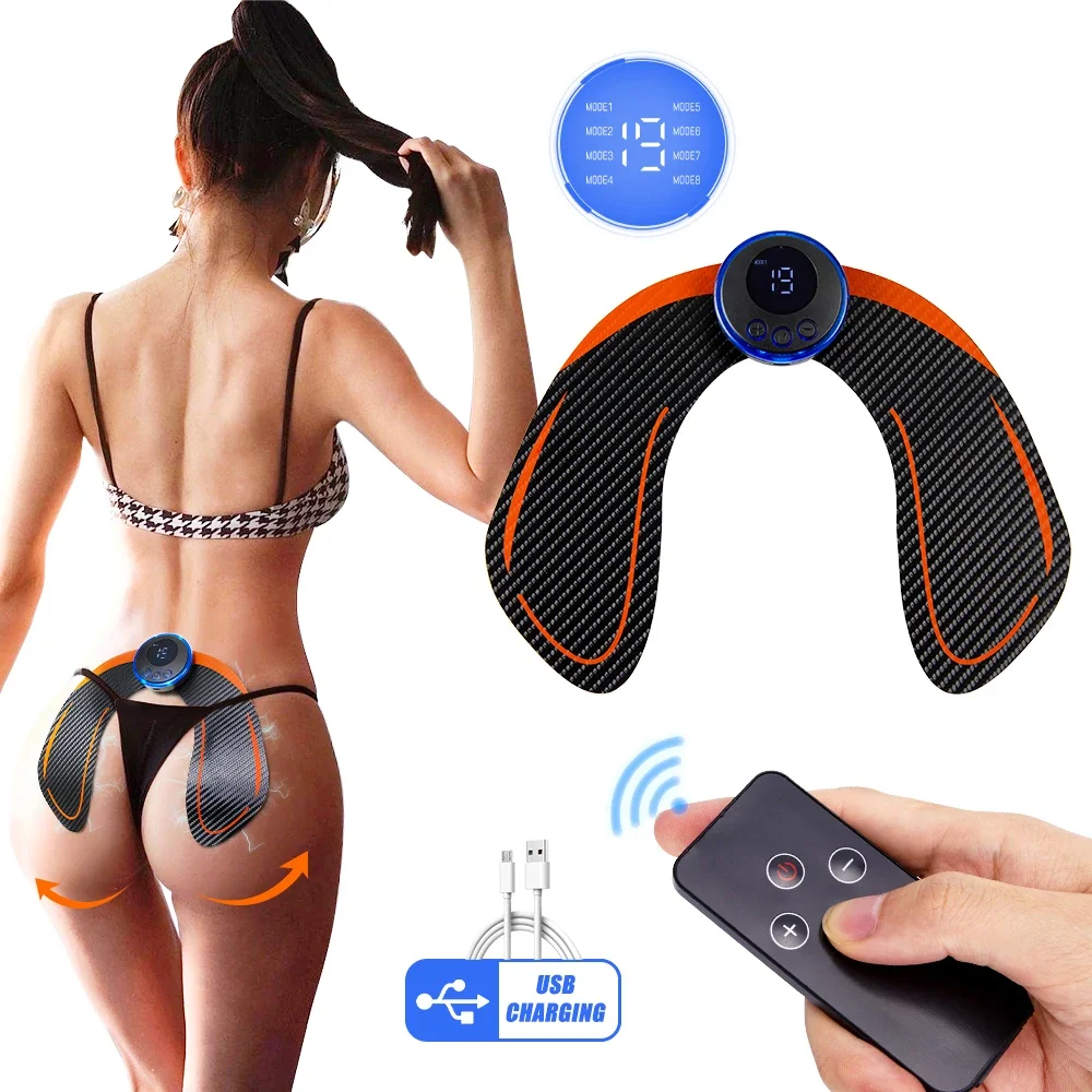 EMS Wireless Remote Hips Trainer USB Electric Muscle Stimulator Fitness Tones Buttocks Butt Toner Lifting Slimming Massager