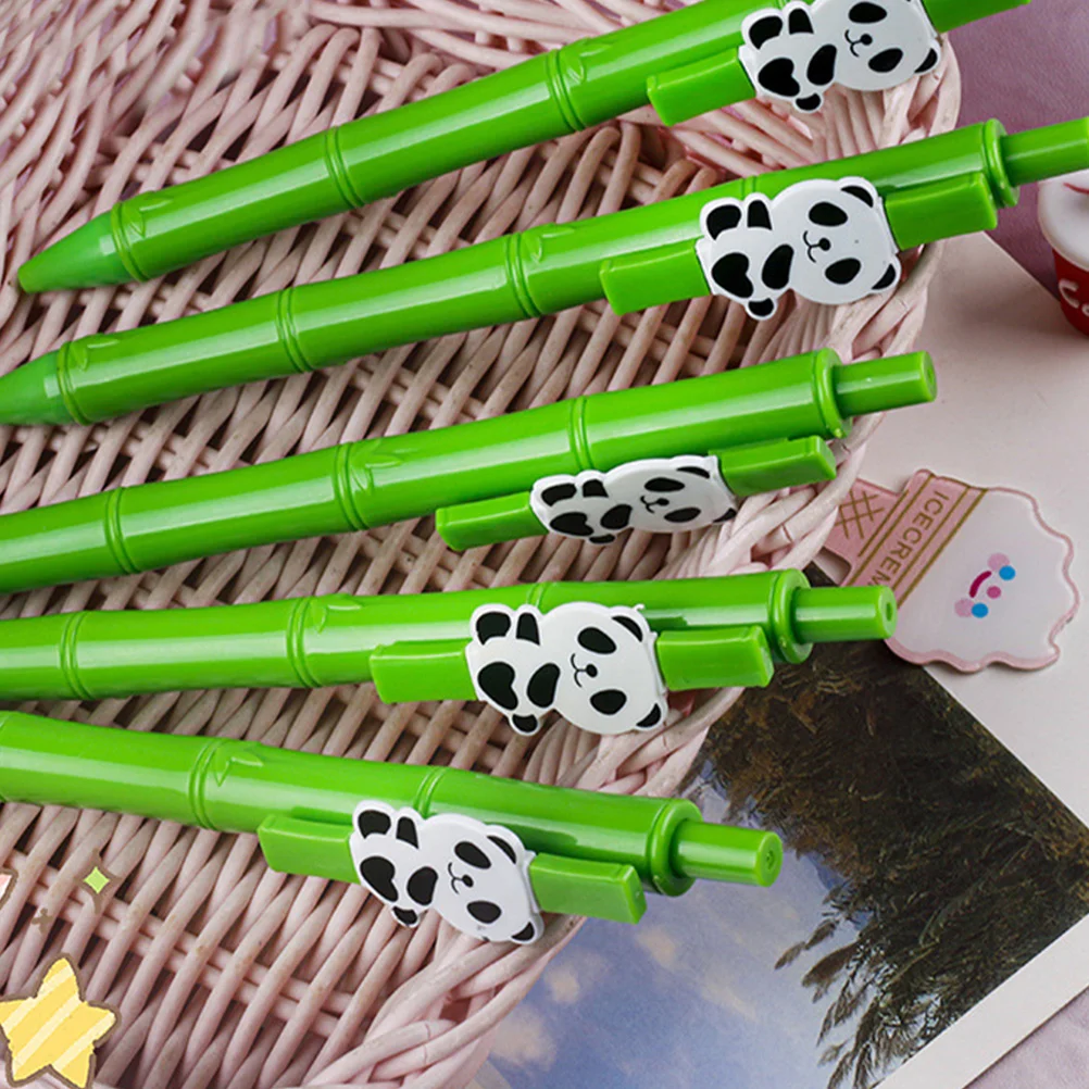 

5pcs Panda Pen Cute Cartoon Gel Pens for Kids Students School Supplies ABS Material Smooth Writing Wear Resistance