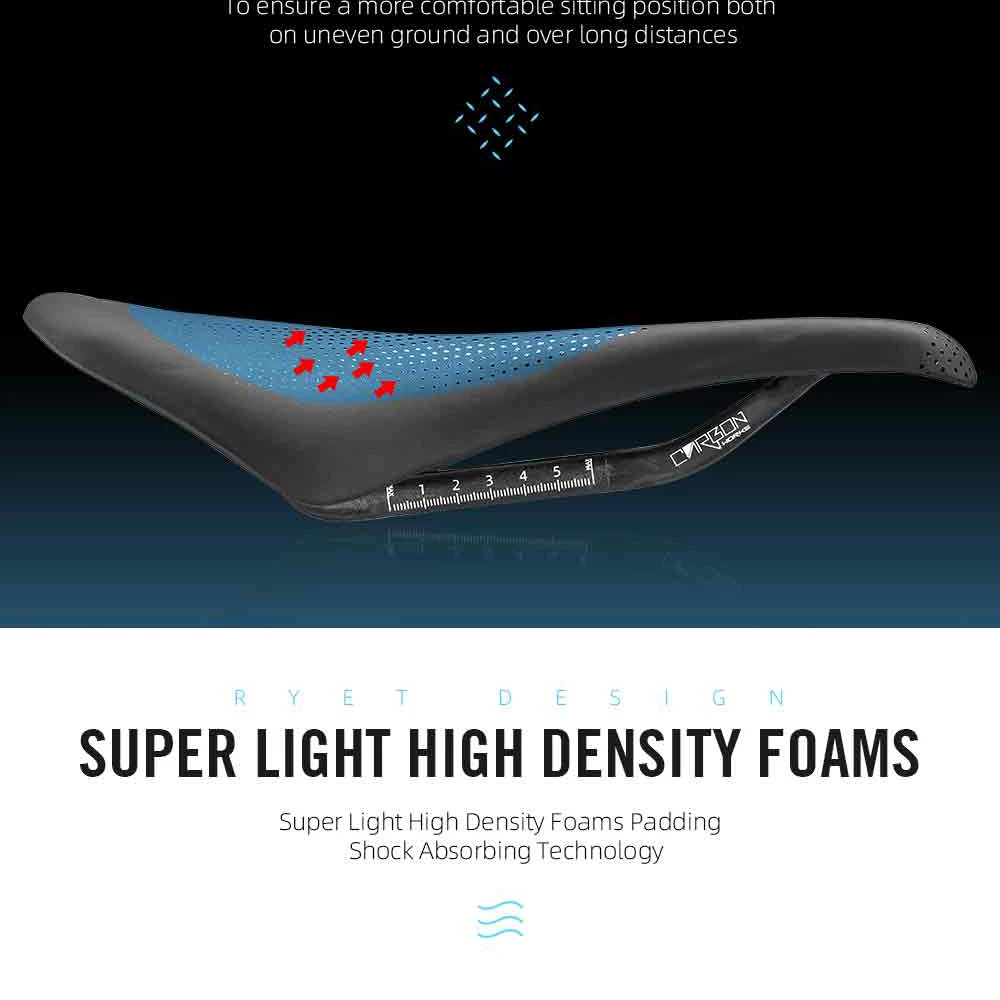 RYET 3D Gedruckt Carbon Fahrrad Sattel 140mm 143mm Superlight Road MTB Rennrad Sitz Sättel Kissen Radfahren sitzen Teile – Detail 18