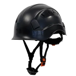 Casco de seguridad con visera transparente, casco protector de trabajo ABS de alta calidad con gafas para montar al aire libre, rescate de Climing