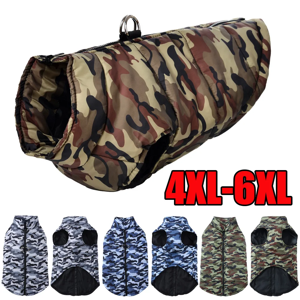Große Hundejacke, Mantel für kleine, mittelgroße und große Hunde, Katzen, Herbst und Winter, winddichte Kleidung mit Welpen-Aufdruck, Golden Retriever-Kleidung