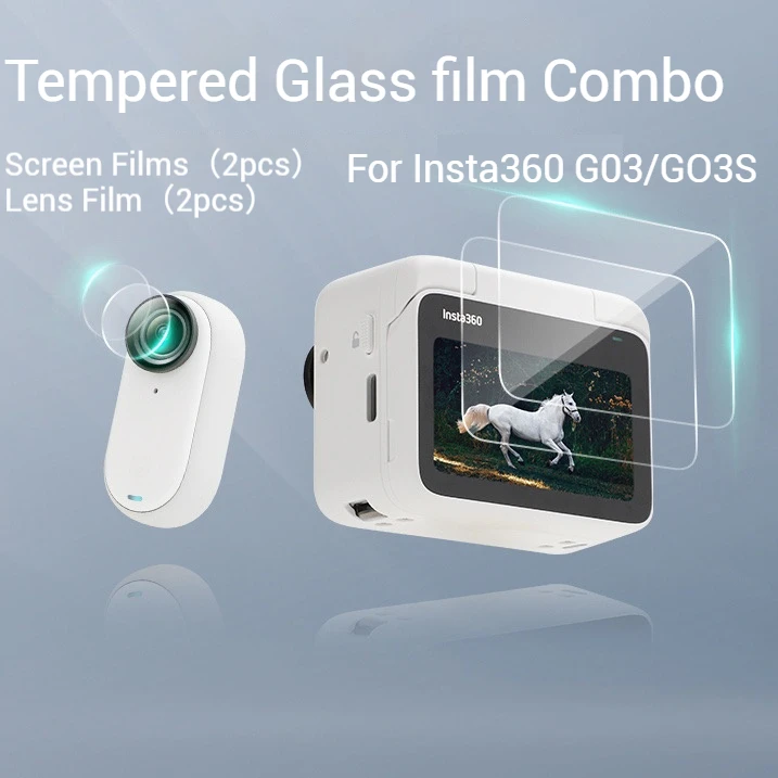 Tempered Glass Film for Insta360 Go 3/Go3S Glass  Hardness Screen Cover Tempered Film Lens Protector Action Cameras Accessories