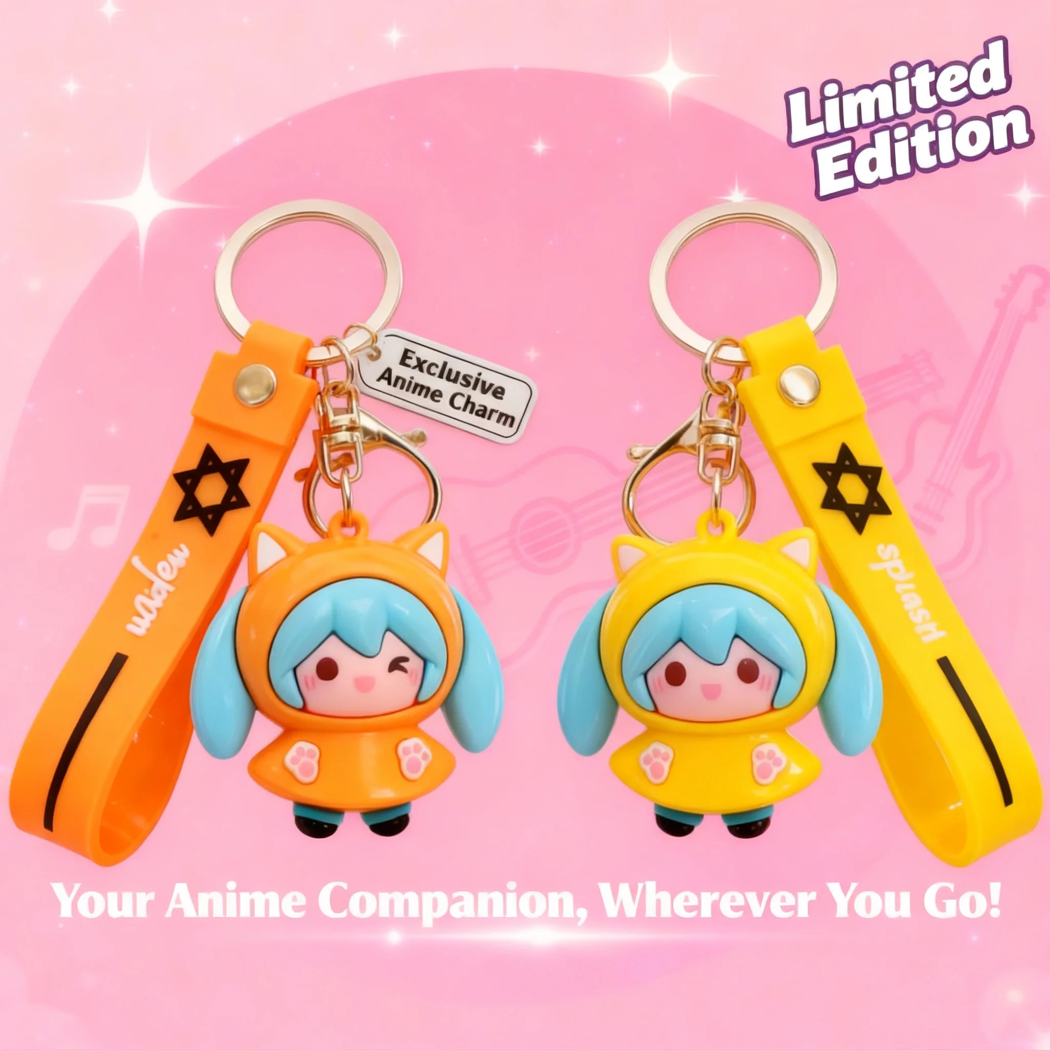 

Hatsune Miku Anime Keychain Cute Kawaii Shiny Backpack Pendant Doll Gift Accessories for Fans Cosplay Collection Girl