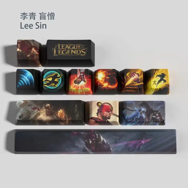 Li Qing Blind Monk League Of Legends Game Theme Custom Oem High Pbt Material Lol Skill Icon High-Definition Processing Keycap