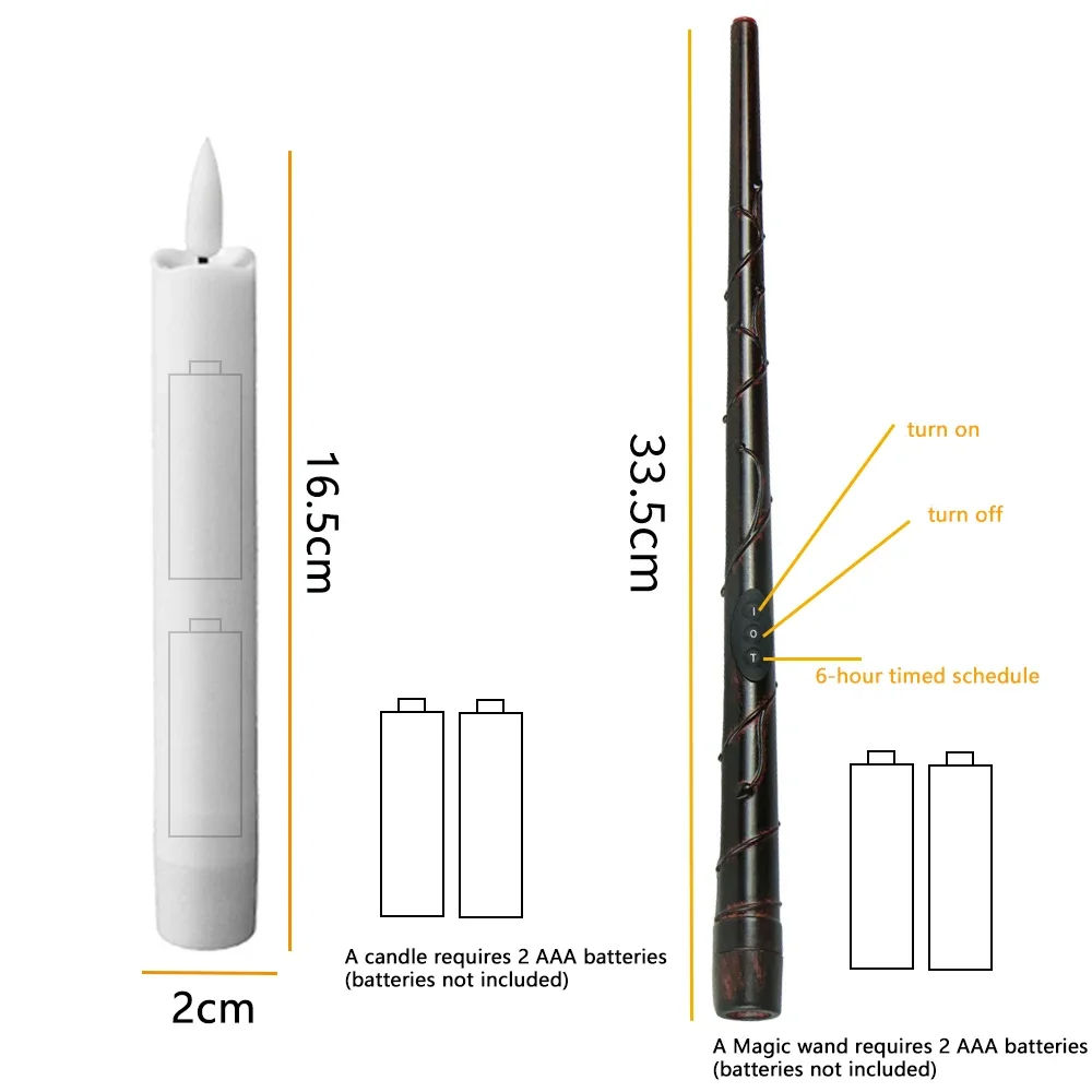 Imagem -06 - Vela Flameless Flickering Led Varinha Mágica Operado por Bateria Flutuante Halloween Decoração de Natal Velas Eletrônicas