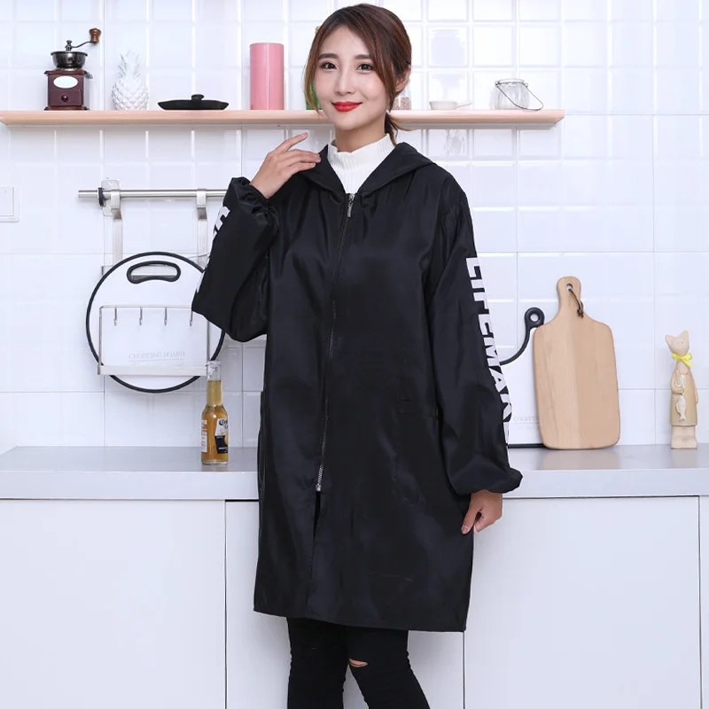 Life circle autumn and winter coveralls adult women's blouse thin fashion apron household kitchen waterproof men