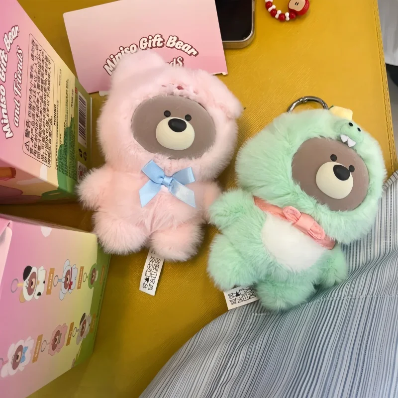 

Новый оригинальный подарок «Медведь и друзья в лесу», серия «Слипая коробка», виниловая подвеска для лица, кукла-медведь, игрушка, модная коробка-сюрприз, детский подарок