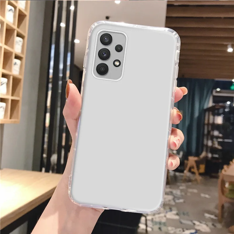 لينة حافظة لهاتف سامسونج A56 A36 5G A16 A55 A54 A53 A52 A50 A35 A34 A33 A32 A23 A22 غطاء Funda شفاف مقاوم للصدمات