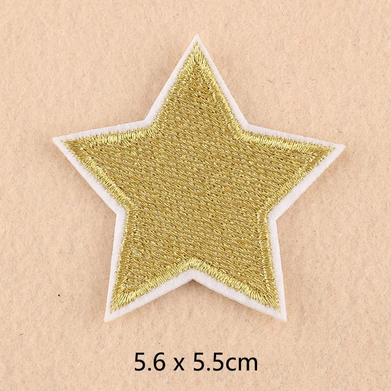 Small Star Military Embroidery Patches for Clothing Iron on Clothes Jeans Applique Clothes Badge Stripe Sticker Iron-on Transfer