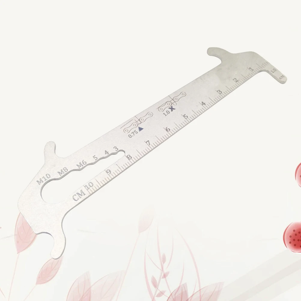 

Bike Chain Tester Ruler Wear Indicator Tool Stainless Steel Silver Compatible With Mtb Road Repair Durable Long Lasting 0.75% 1%