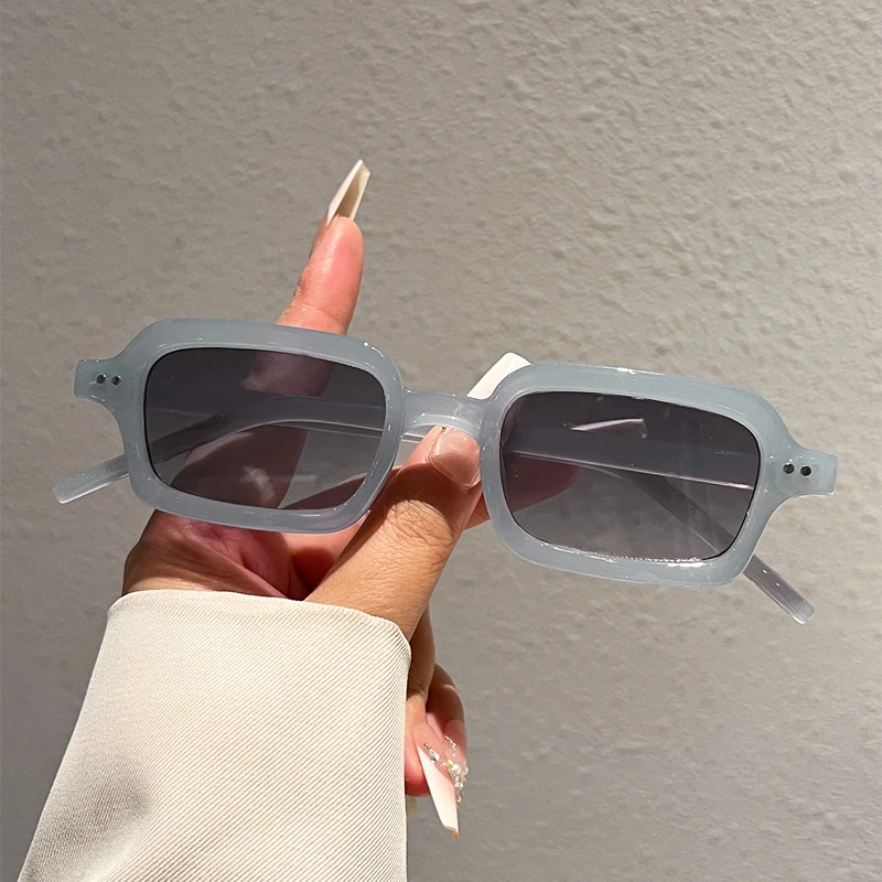 KAMMPT Rechteckige Sonnenbrille für Damen 2026 Neue Mode Bonbonfarben-Rahmen Outdoor Strand Urlaub Trendige Markendesign-Sonnenbrillen
