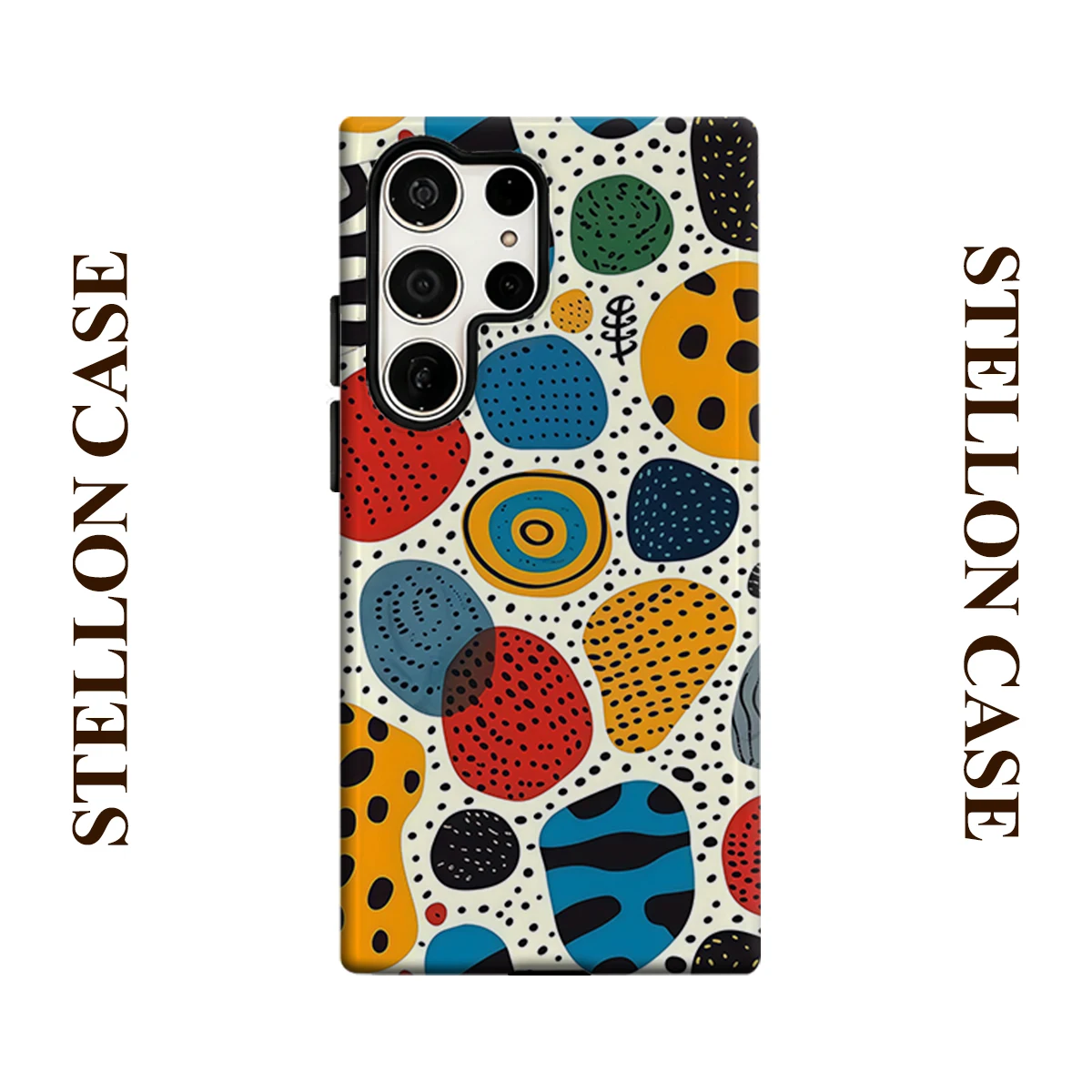 Doodle Spot Handyhülle für Samsung Galaxy S25 Ultra S24 S23 Ultra Plus Glänzende Doppelschicht-Rückabdeckung