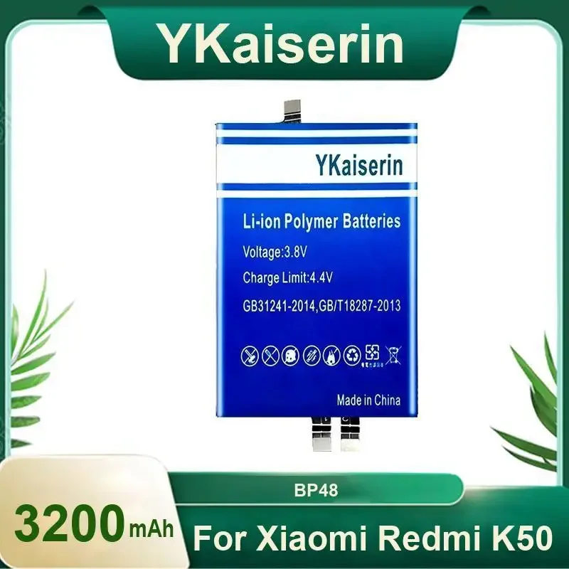 

Портативная батарея YKaiserin BP48 BP 48 емкостью 3200 мАч для мобильных телефонов Xiaomi Remi K50, гарантия 2 года + трек-код