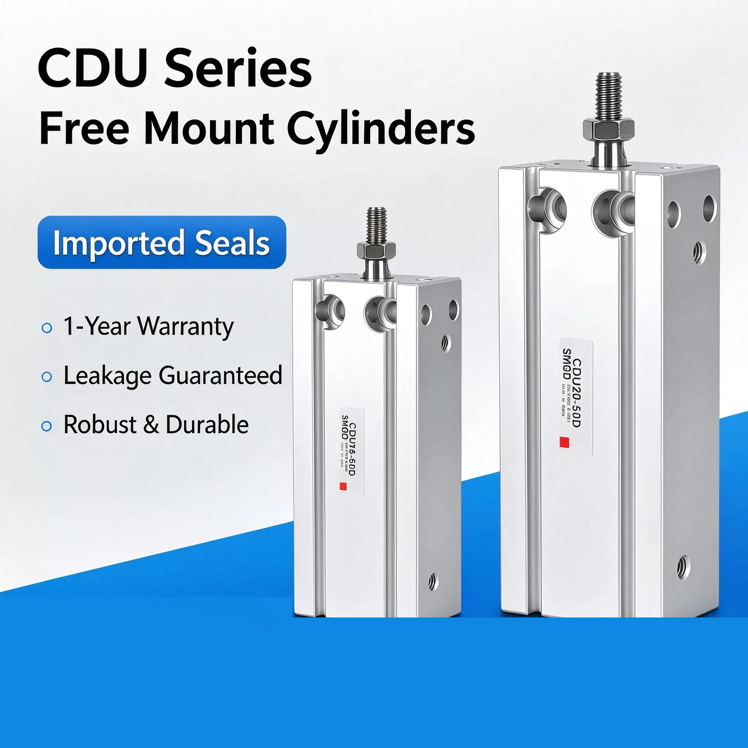 NEW Type Small Pneumatic Cylinder Series - Free Installation CU CDU Multiple Sizes 6mm/10mm/16mm/20mm/25mm/32mm 5D/10D/1