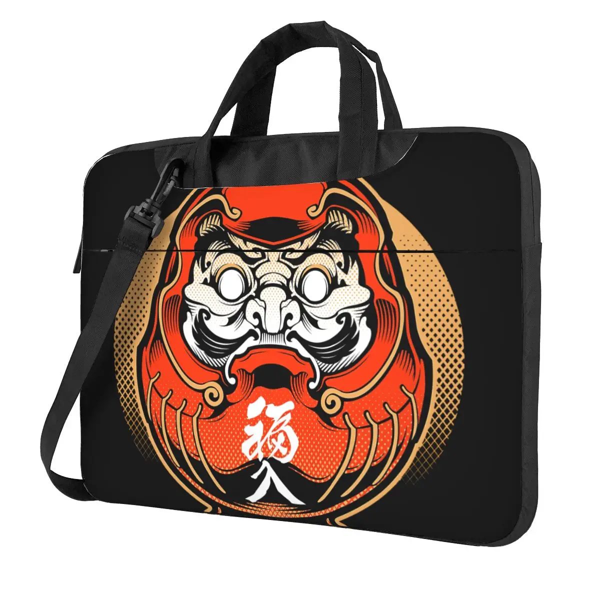 

Evil Daruma Laptop Bag Case Protective Vintage Computer Bag Bicycle Crossbody Laptop Pouch