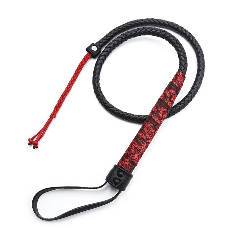 Estilo chinês Snake Handle Equitação Colheita Flogger Paddle Slapper, Chicotes de Treinamento do Cavalo, 72cm