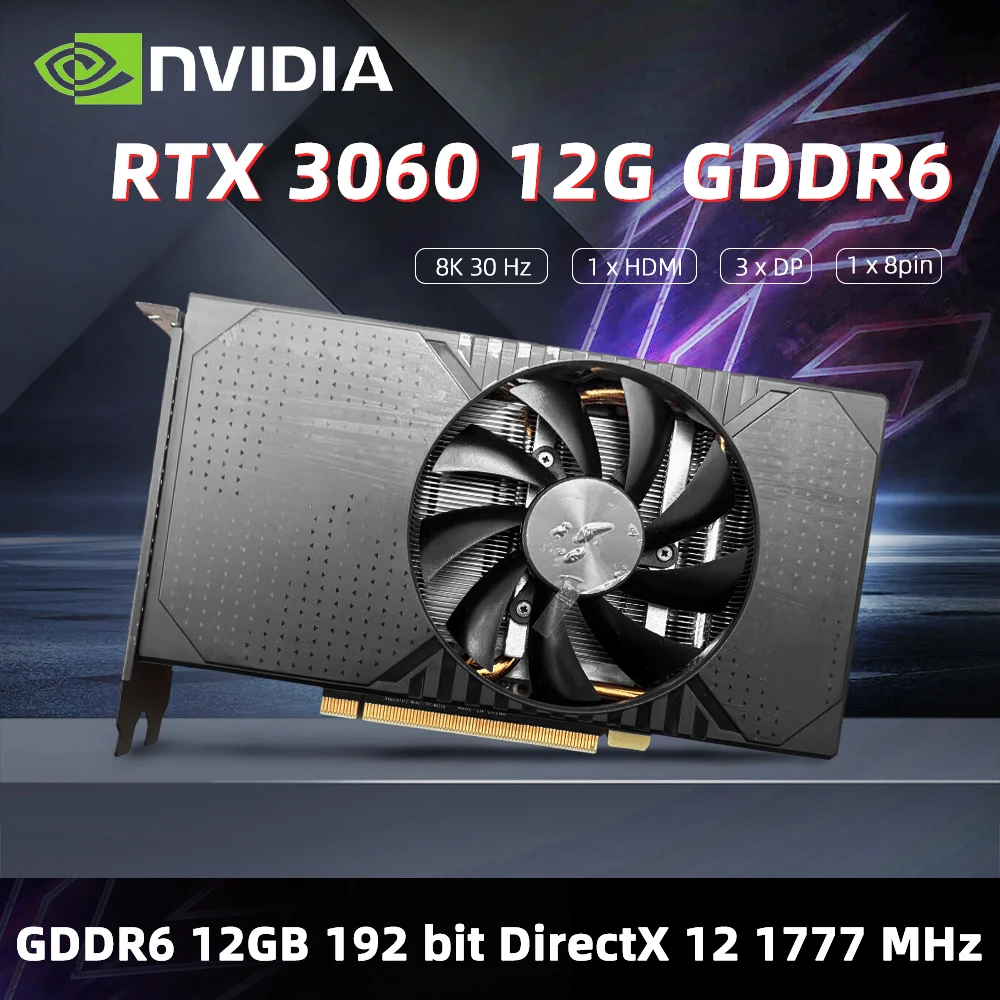 

Nvidia GeForce RTX 3060 12GB GDDR6 & PH-RTX3060-12G/VGA & 0M49TT 3060 12G GDDR6 Graphics Card For Desktop computer