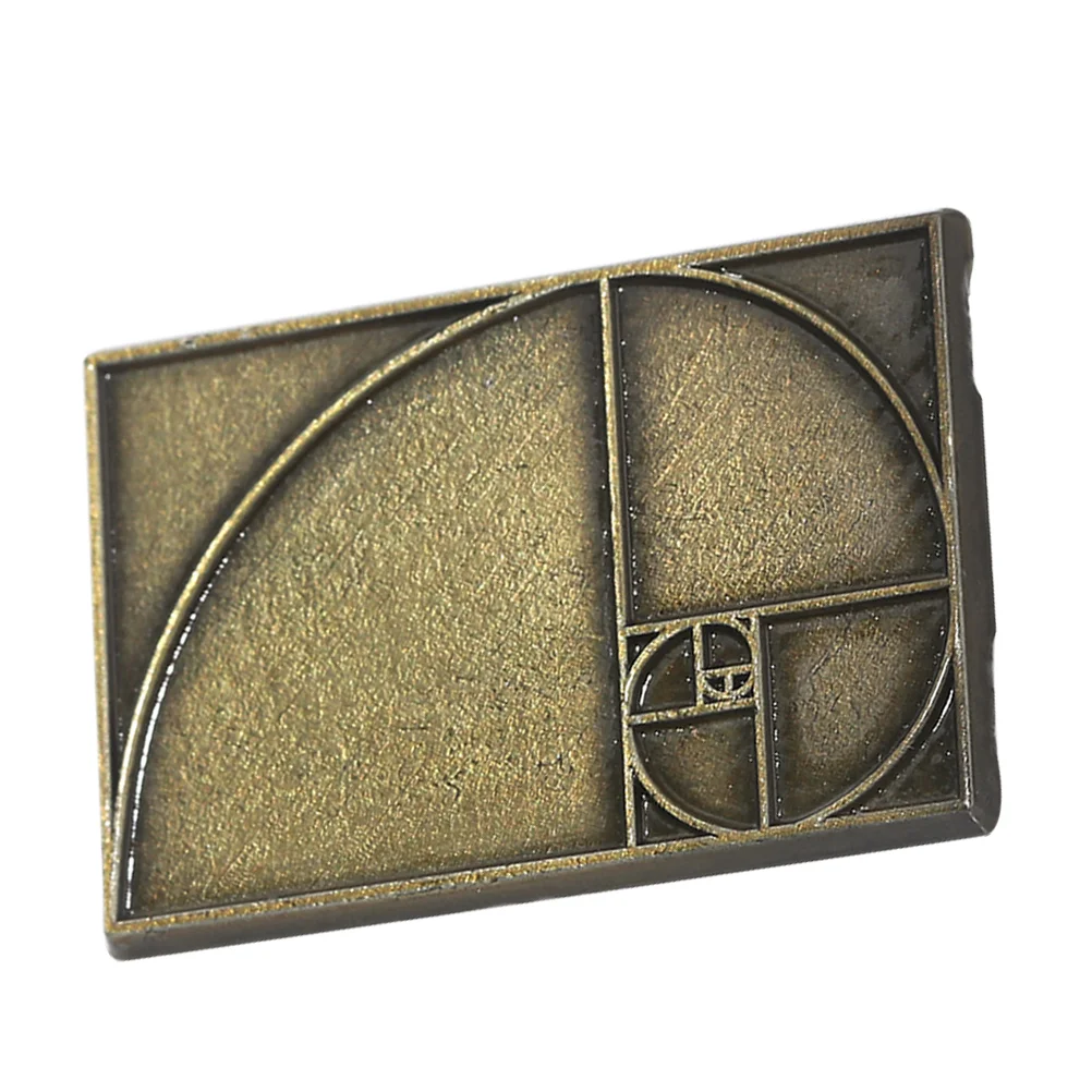 Mathematical Shape Brooch Golden Ratio Pin Backpack Unique Lapel Math-themed Badge Digital Graphic