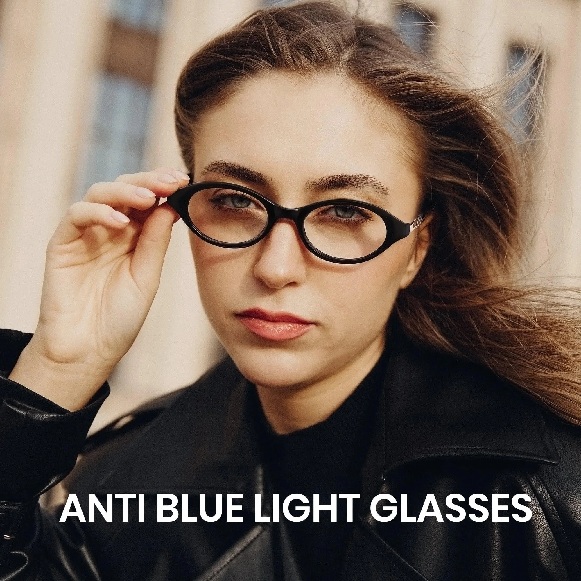 

Oval Blue Light Glasses for Women Fashion Y2k Computer Glasses to Read Woman Vintage Sunglass Optical Lenses with Custom Recipe