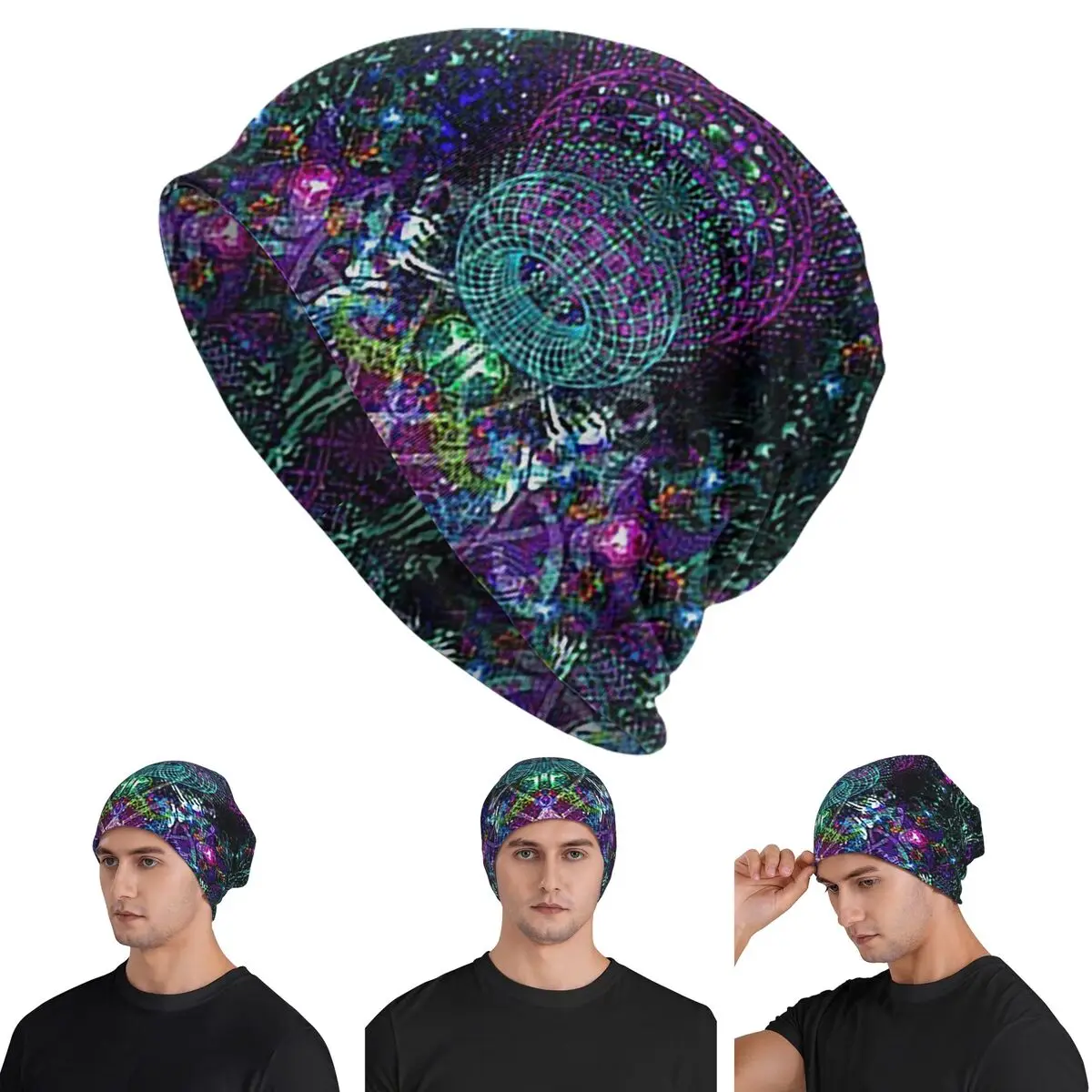 

Hands To The Cosmos Skullies Beanies Hats Warm Autumn Winter Outdoor Cap Knitted Bonnet Caps for Unisex Adult
