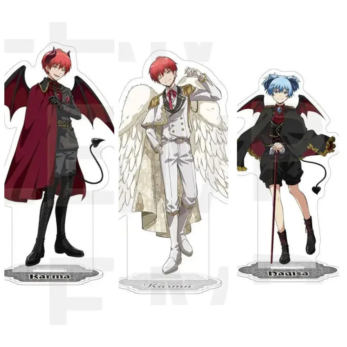 Figura Decorativa de Acrílico de Nagisa Shiota y Karma Akabane de Assassination Classroom, Diseño Ángel Demonio, Adorno de Escritorio