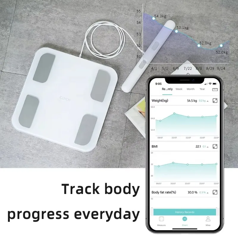 Electronic Digit Bathroom Body Composition Intelligent Smart Body Fat Scale