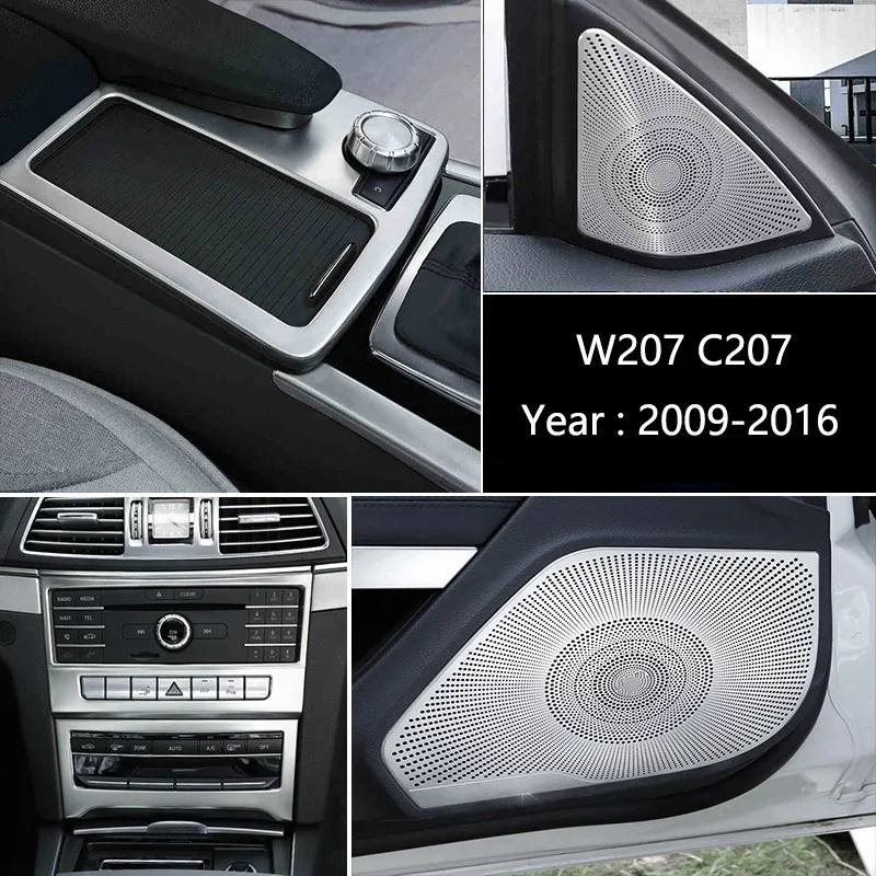 

For Mercedes Benz E Class Coupe W207 C207 Car Gearshift Air Conditioning Outlet CD Panel Frame Cover Trim Sticker Accessories