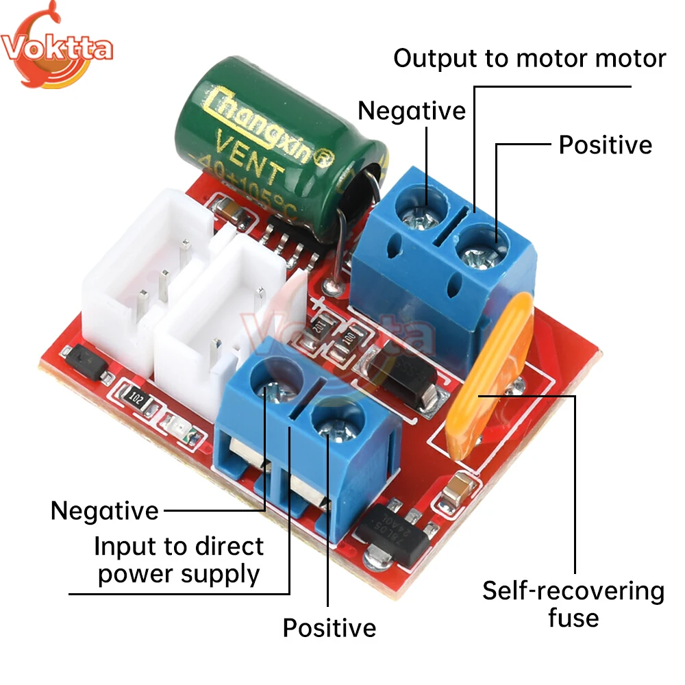 DC 4.5V-35V Motor PWM Speed Controller 3V 6V 12V 24V 35V 5A 90W Speed Control Switch Mini LED Dimmer Adjustable Drive Module