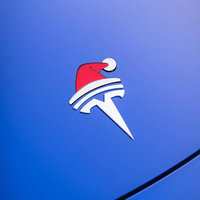 Wasserdichte Weihnachtsmannmütze-Aufkleber für Tesla, kreative selbstklebende Weihnachtsmütze für Auto, Wand, Fensterdekoration