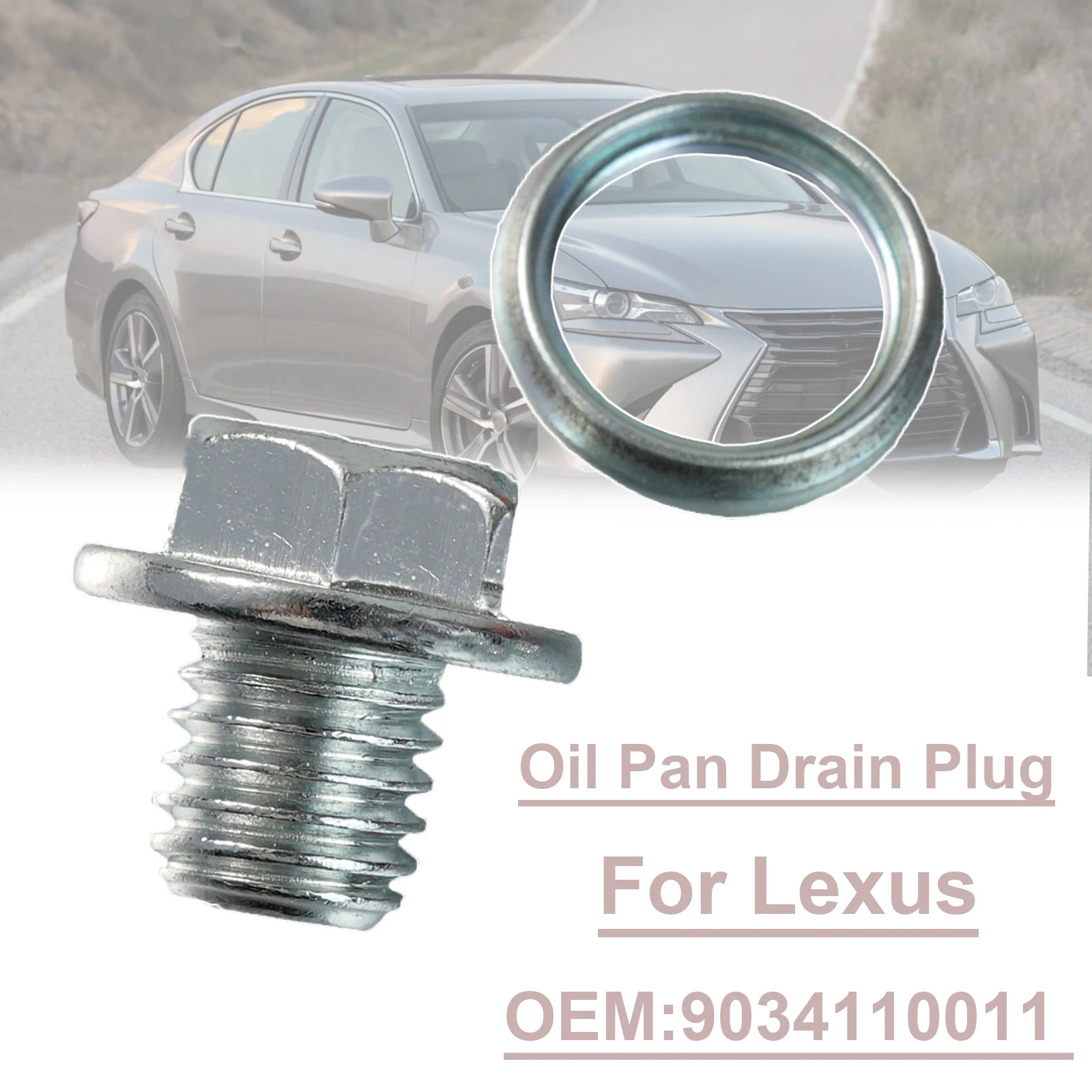 

Car Transmission Drain Plug with Gasket For Toyota Corolla Chaser Celica Fortuner Lexus LX GS GX 1992-2013 9034110011 3517830010