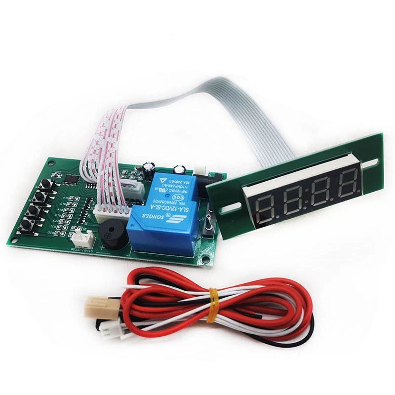 Hot sell 12V Timer PCB Board with 6Values multi coin acceptor and 12V 2A Power adapter for vending machine