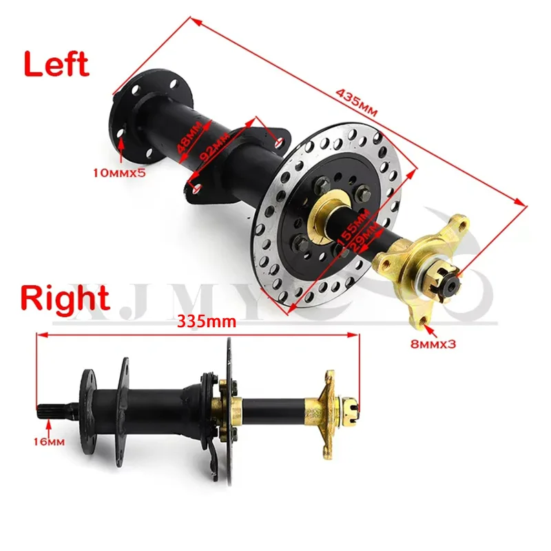 DIY differential rear axle drive shaft is suitable for four-wheel kart kart ATV UTV off-road vehicle