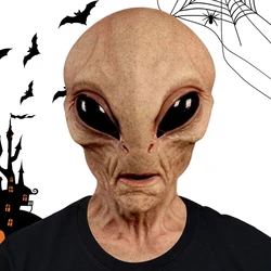 Halloween Alien Mask Alien Latex Full Head Mask Realistic Alien Face Masks Funny Cosplay Prop Mask for Halloween Cosplay Party