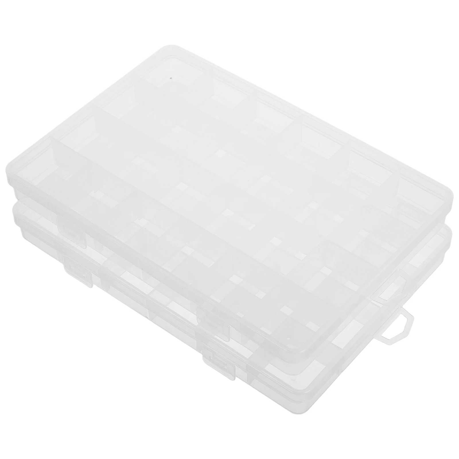 

2Pcs Transparent Boxes Part for Jewelry Bead Box ganizer Beads ganizer Dividers Small Component Case Container