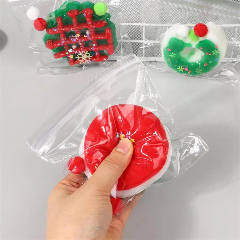 Cute Donut Waffles Hamburger Cat Claw Squeeze Toy Quick Rebound Toy Funny Cat Claw Stress Relief Toys Christmas Decoration Gifts