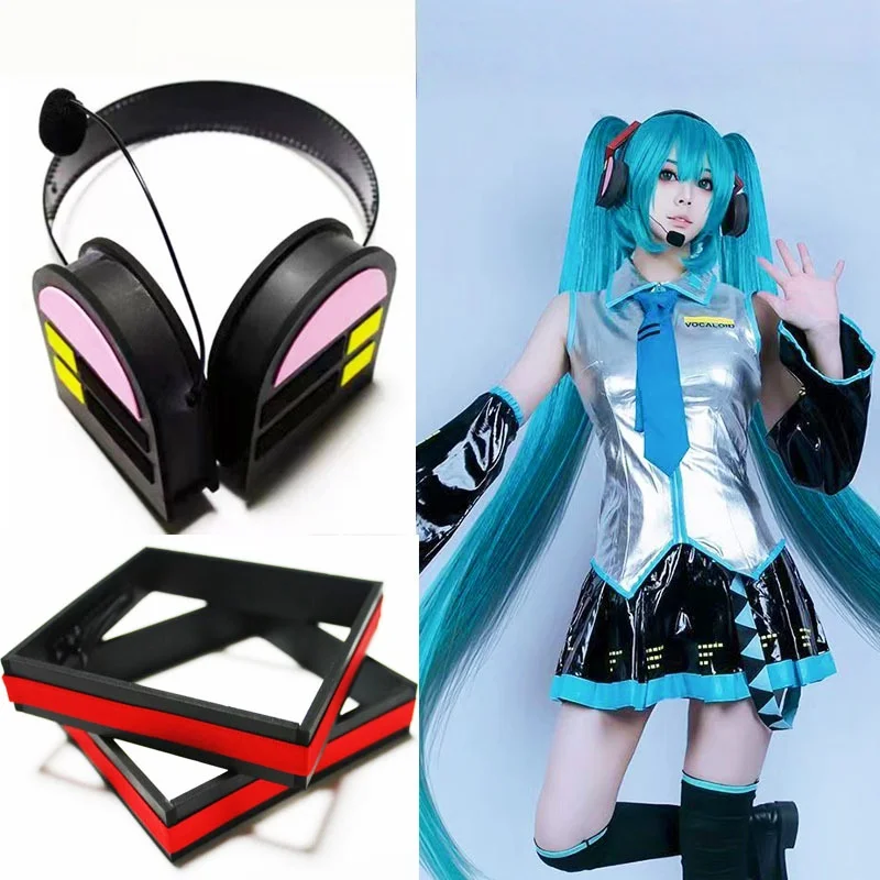 初音ミク-vocaloid-コスプレヘッドフォン＆ヘッドバンド-アニメコスチューム小道具-ハロウィンパーティー用-女の子への誕生日プレゼント