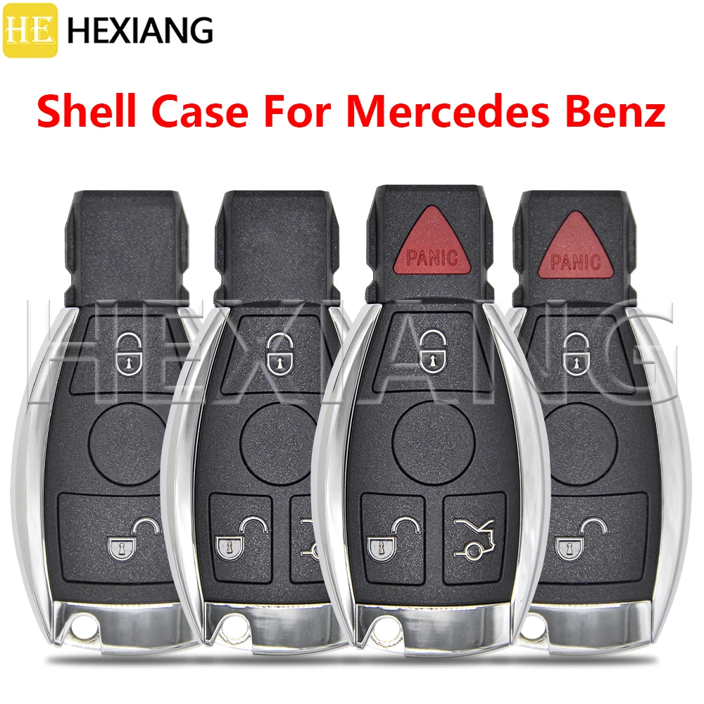 

HE Car Remote Key Shell Case FBS3 FBS4 FobFor Mercedes Benz C E S Class 2/3/4 Button Only Support BGA Type Replacement