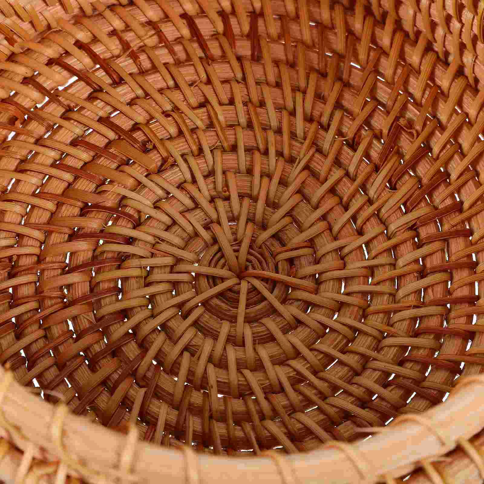 Handmade Storage Box Decorative Boxes with Lids Home Basket Jewelry Tray Bins Rattan Organizer Container Sundries Decorate