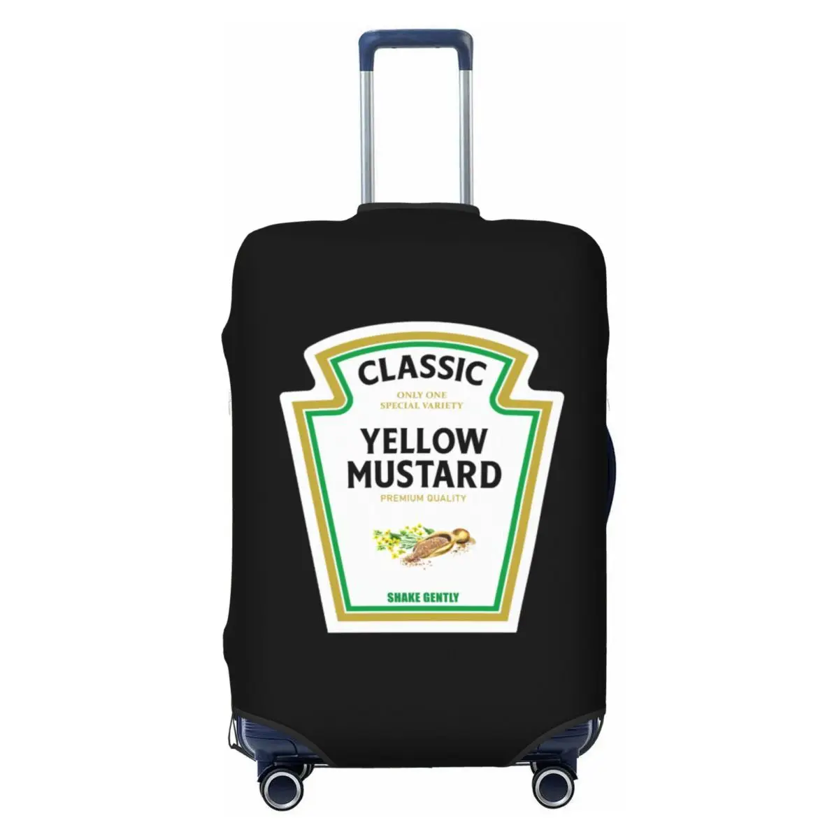 

Mustard Halloween Costume Matching Mayo Ketchup Travel Luggage Cover Elastic Suitcase Cover Protector Fit 18-32 Inch