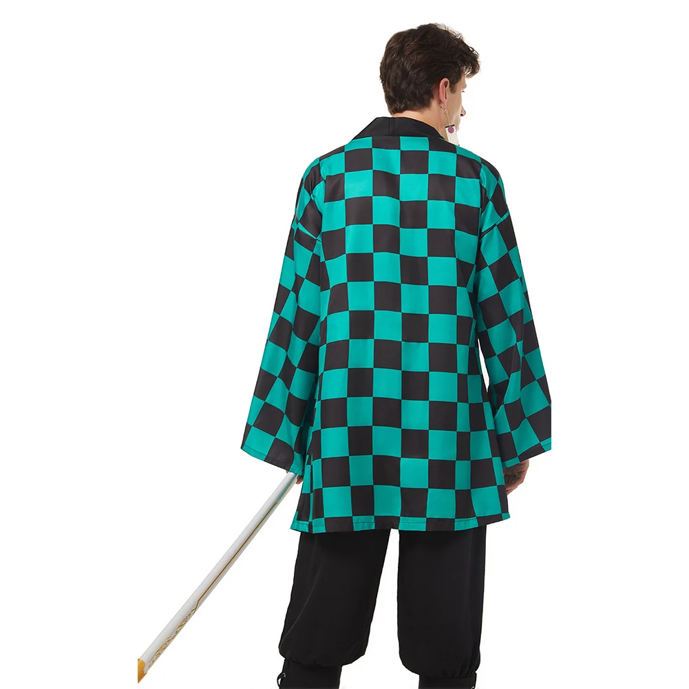 คามาโดแทนจิโร่คอสเพลย์อนิเมะปีศาจฆาตกรกิโมโนเสื้อคลุมชุดแฟนซีปลอมตัวชุดงานปาร์ตี้ Baju karnaval