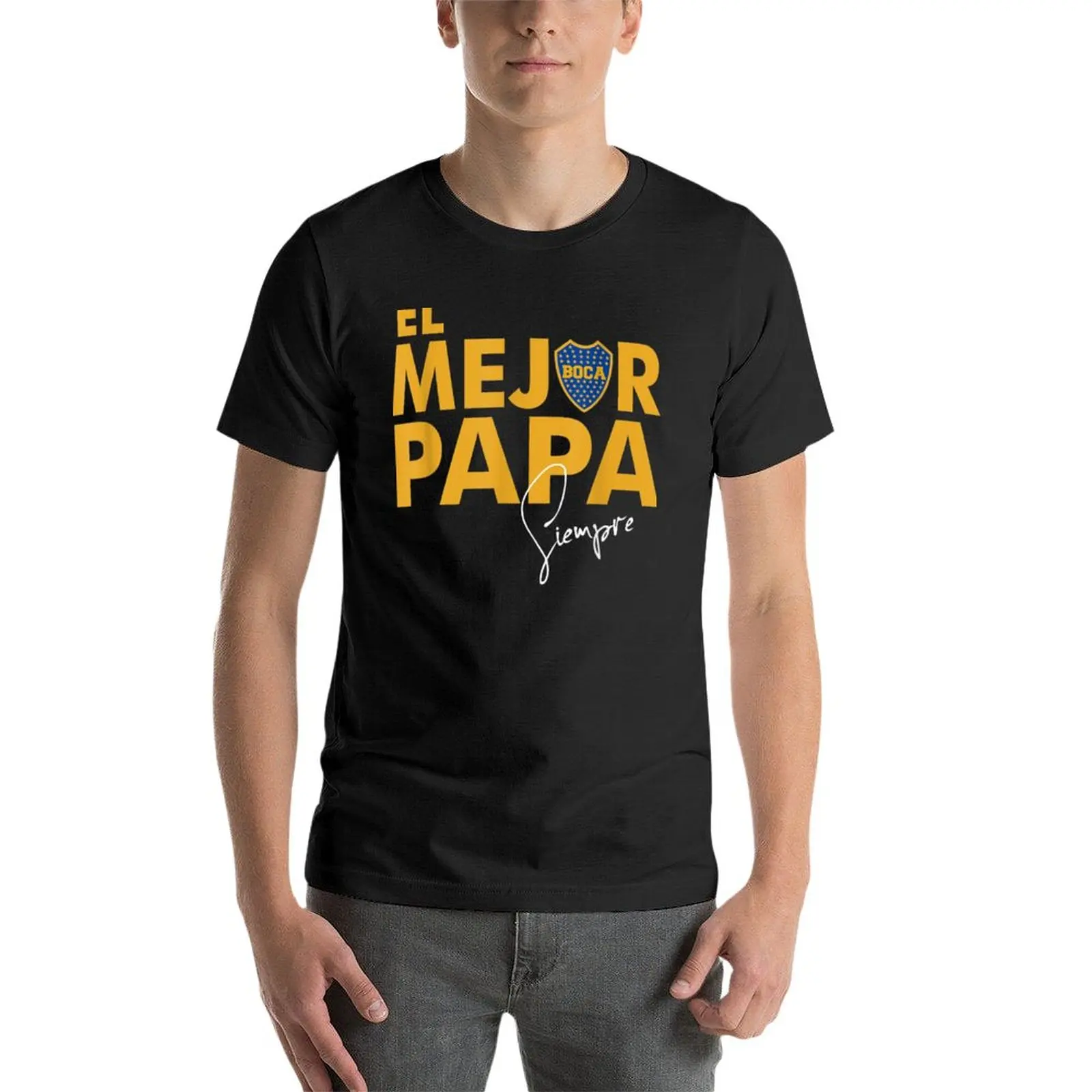 New Club Atletico Boca Juniors El Mejor Papa T-Shirt boys t shirts customized t shirts tops cute clothes t shirt men