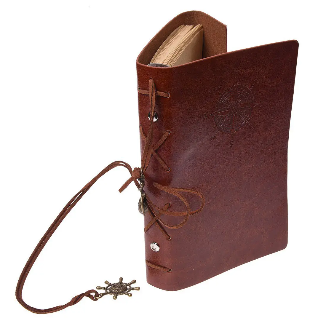 Retro Personality Notebooks Journal Notepads Ring Binder Diary Notebook Light brown