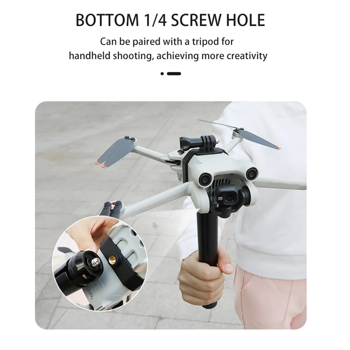Top!For MINI 4 PRO/MINI 3/MINI 3 PRO Top Extension Bracket Mount Holder Camera Stand for Accessories