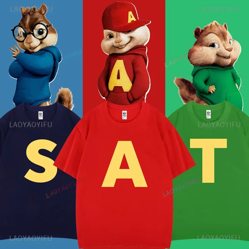 Alvin and The Chipmunks: The Squeakquel's Pullover Woman Manfashion Graphic T Shirts Is Available for Best Friend Cotton T-shirt