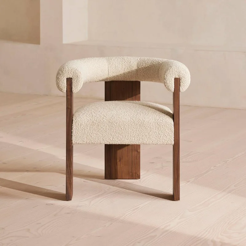 New Chinese modern simple solid wood dining chair B & B restaurant log color back chair